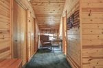 Black Bear Lodge with hallway to bedrooms.